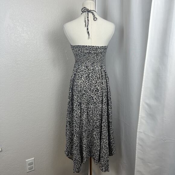 Old Navy Midi Halter Dress Womens Small Abstract Print Boho Resort Vacation Chic - Picture 4 of 11